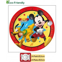 Kit addobbi festa compleanno Topolino Mickey Jump 24 Persone piatti bicchieri