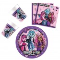 Kit addobbi festa compleanno Monster high 16 Persone piatti bicchieri 52 pezzi 