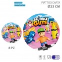 Kit addobbi festa compleanno Stumble Guys 16 Persone piatti bicchieri 52 pezzi 