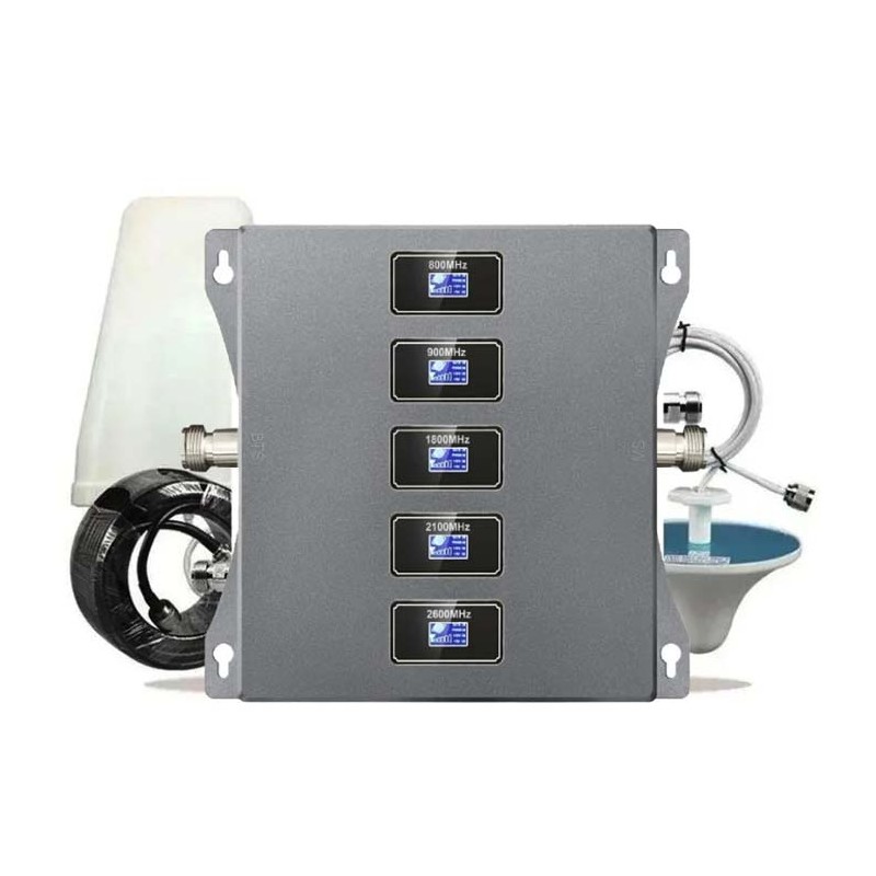 5 in 1 Kit Ripetitore Banda con 5 Bande GSM 3G 4G LTE 5G Amplificatore segnale
