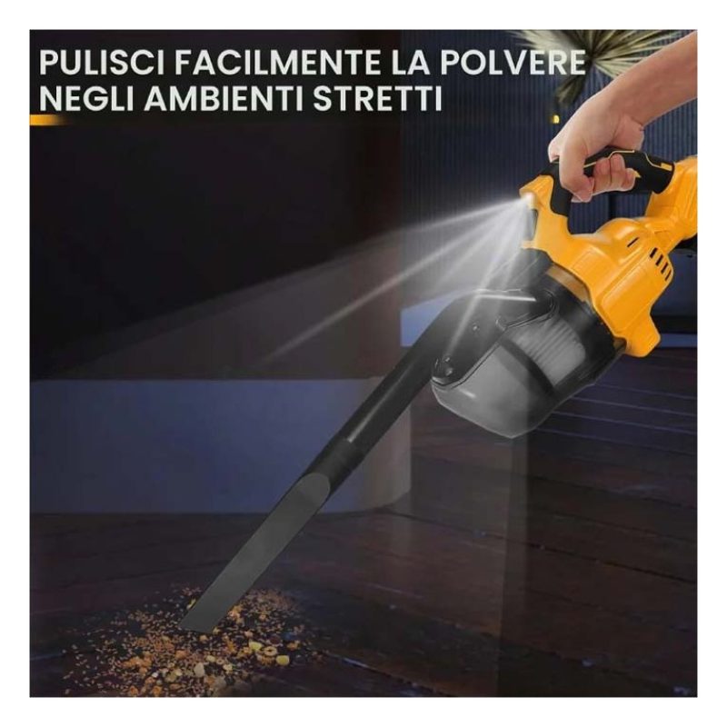 Aspirapolvere portatile 5 in 1 a batteria 21 V HEPA casa cantiere a...