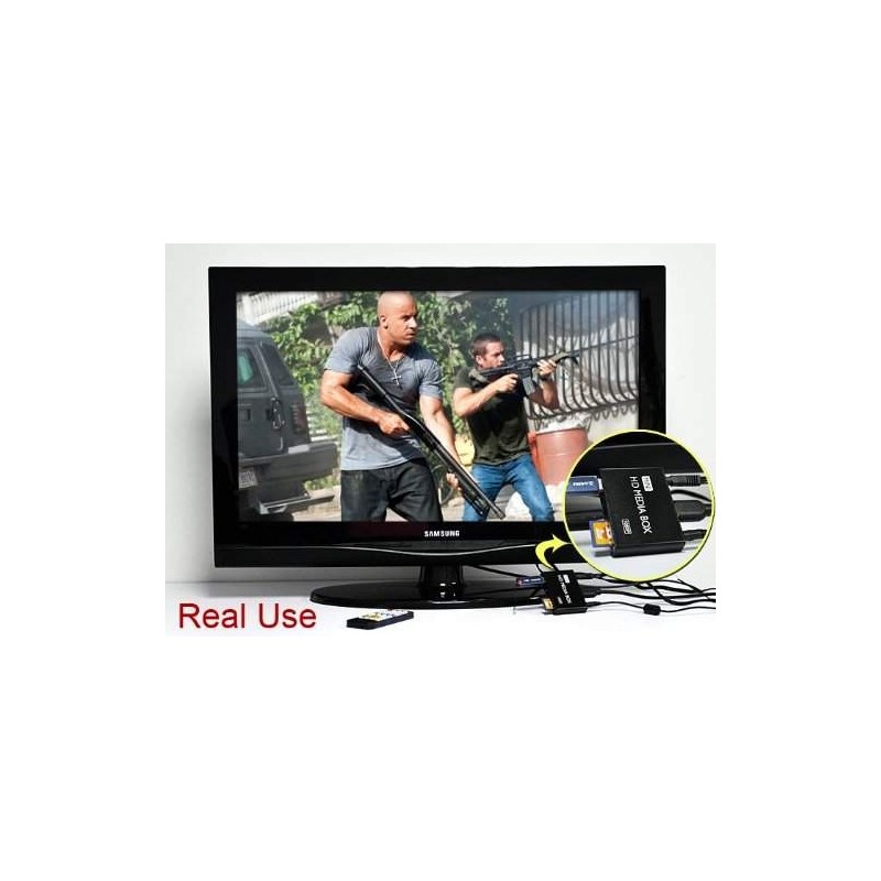 Lettore Multimediale HD 1080P con Telecomando IR, Supporto Lettore