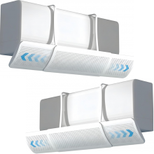 2 Deflettori Aria Condizionata Regolabili 56-90 cm 180°