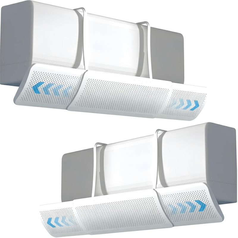 2 Deflettori Aria Condizionata Regolabili 56-90 cm 180°