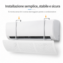 2 Deflettori Aria Condizionata Regolabili 56-90 cm 180°