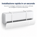 2 Deflettori Aria Condizionata Regolabili 56-90 cm 180°