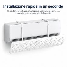 2 Deflettori Aria Condizionata Regolabili 56-90 cm 180°