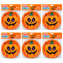 WE PARTY 36 Piatti per festa Halloween Zucca 23 cm 6 Confezioni da ...