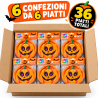 WE PARTY 36 Piatti per festa Halloween Zucca 23 cm 6 Confezioni da ...