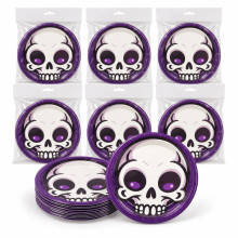 WE PARTY 36 Piatti Halloween Teschio 18 cm in Carta per Festa Party...