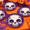 WE PARTY 36 Piatti Halloween Teschio 18 cm in Carta per Festa Party...