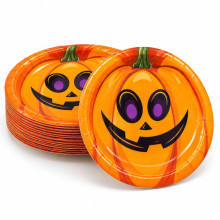 WE PARTY 36 Piatti Halloween Teschio 18 cm in Carta per Festa Party...