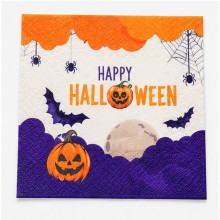WE PARTY 96 Tovaglioli Halloween 33x33 cm in Carta con Zucca e Pipi...