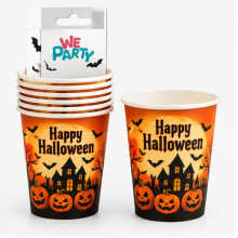 WE PARTY 36 Bicchieri Halloween Happy Halloween 270 ml con Zucca – ...