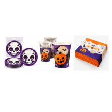 WE PARTY Kit Halloween Teschio per 36 Coperti con 36 Piatti 18 cm, ...