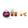 WE PARTY Kit Halloween Happy Halloween Viola per 36 Coperti con Pia...