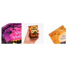 WE PARTY Kit Halloween Happy Halloween Viola per 36 Coperti con Pia...