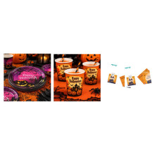 WE PARTY Kit Halloween Happy Halloween Viola per 36 Coperti con Pia...