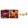 WE PARTY Kit Halloween Happy Halloween Viola per 36 Coperti con Pia...