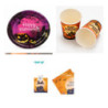 WE PARTY Kit Halloween Happy Halloween Viola per 36 Coperti con Pia...