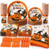 WE PARTY Kit Halloween Happy Halloween Arancione per 36 Coperti con...