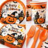 WE PARTY Kit Halloween Happy Halloween Arancione per 36 Coperti con...