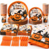 WE PARTY Kit Halloween Happy Halloween Arancione per 36 Coperti con...