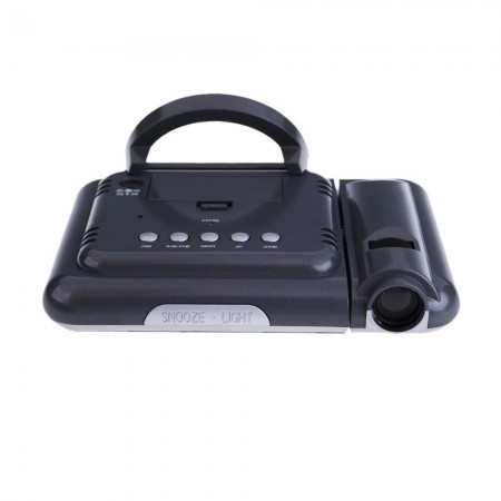 Sveglia orologio digitale proiezione ora data allarme luce notturna casa interno