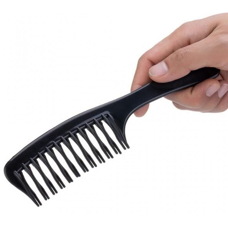 2 Pettini capelli ricci due file denti alternati mossi acconciatura parrucchiere