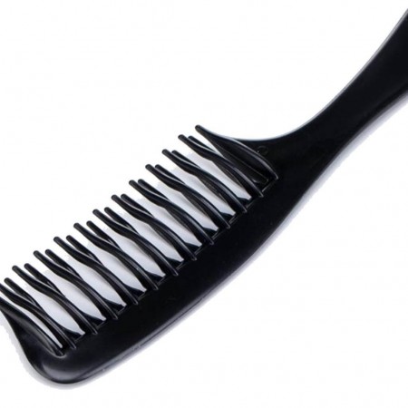 2 Pettini capelli ricci due file denti alternati mossi acconciatura parrucchiere