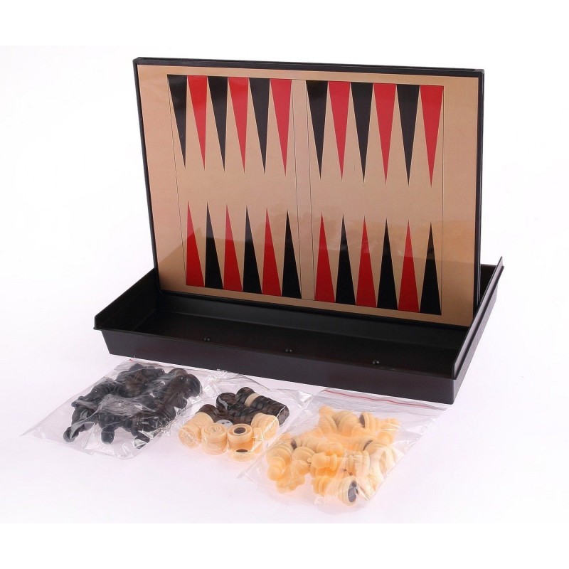Mini Scacchiera scacchi chess set dama gioco 5 in 1 pieghevole backgammon
