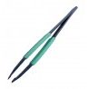 2x Pinzette sopracciglia precise antiscivolo estetista pinze colori vari make up