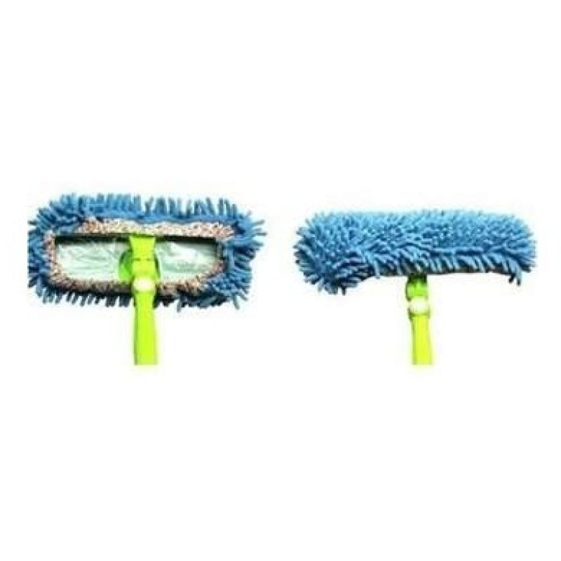 Ciabatte pattine Mop con frange cattura polvere in microfibra ottime per pulizia pavimenti e adattabili a scopa Mop 