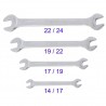 Kit 4 chiavi inglesi acciaio doppia misura bulloni dadi ferramenta bricolage