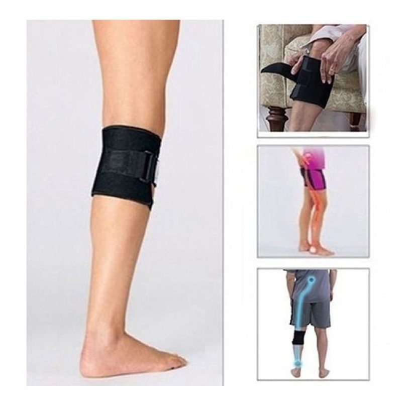 Fascia ginocchio supporto nervo sciatico gamba dolore gambe nero ginocchiera