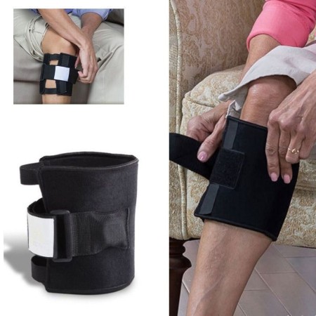 Fascia ginocchio supporto nervo sciatico gamba dolore gambe nero ginocchiera