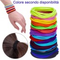 30x Laccetti capelli elastici acconciatura colorati bambine coda treccia stoffa