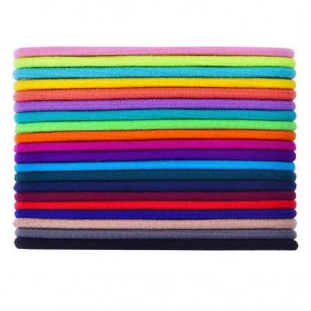 30x Laccetti capelli elastici acconciatura colorati bambine coda treccia stoffa