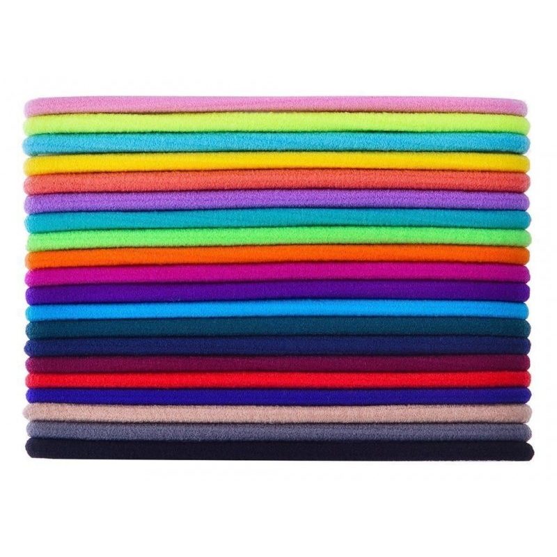 30x Laccetti capelli elastici acconciatura colorati bambine coda treccia stoffa