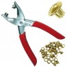Pinza occhiellatrice occhielli ottone manuale manico gommato acciaio calzolaio