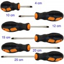 Set 6 cacciaviti spacco piatti testa piatta fai da te impugnatura ergonomica