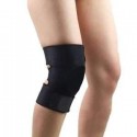 Fascia elastica tutore di protezione per ginocchio anallergica con chiusure a velcro - Ginocchiera per sport nera