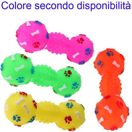 4x Pallina giocattolo gatti cani fischietto aria animali colorata muso cagnolino