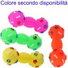 4x Pallina giocattolo gatti cani fischietto aria animali colorata muso cagnolino