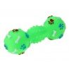 4x Pallina giocattolo gatti cani fischietto aria animali colorata muso cagnolino