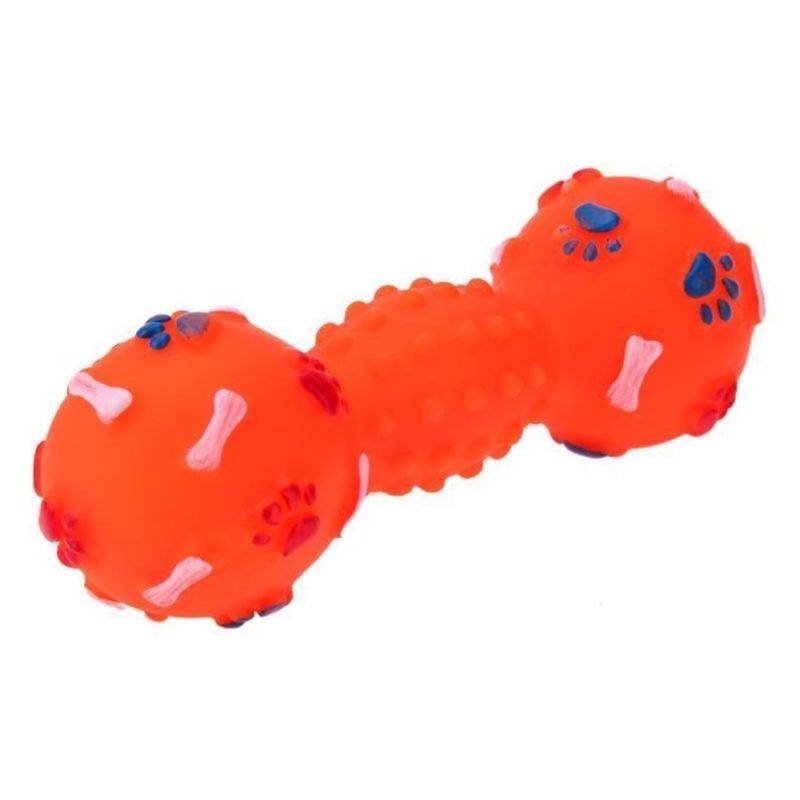 4x Pallina giocattolo gatti cani fischietto aria animali colorata muso cagnolino