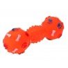 4x Pallina giocattolo gatti cani fischietto aria animali colorata muso cagnolino