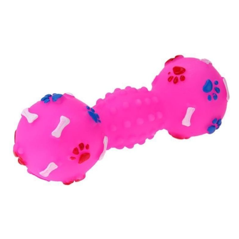 4x Pallina giocattolo gatti cani fischietto aria animali colorata muso cagnolino