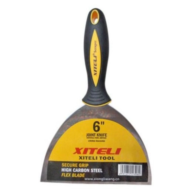 Kit 7 spatole carpentiere muratore stesura stucco paste piatte muro mattonelle