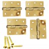 4x Cerniere libretto porte ottone viti incluse cancello 5,80 cm ferramenta